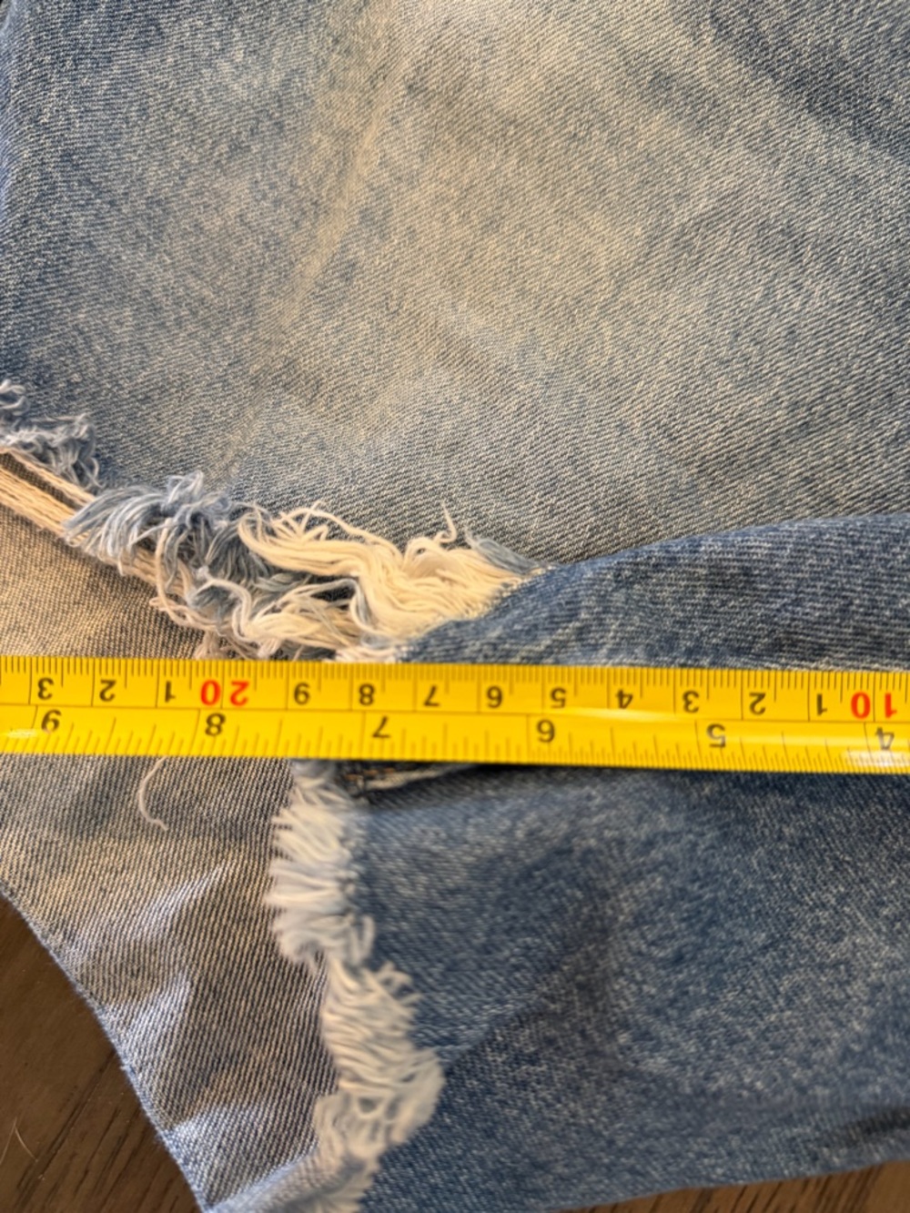 Good American Light Blue Distressed Denim Cutoff Shorts - Picture 4 of 5